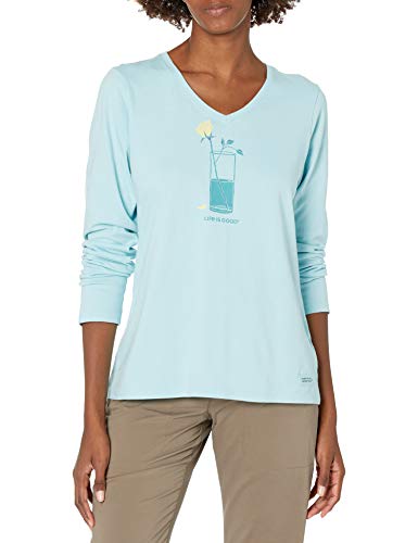 Life is Good Womens Crusher, Beach Blue, Large