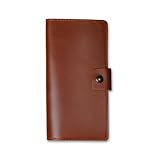 PEGAI Handmade Personalized Leather Checkbook Covers For Personal Checkbook | 100% Distressed Leather Checkbook Cover & Wallet | Business Checkbook Cover | Clark (DT Whiskey)