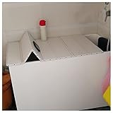 Bandeja plegable a prueba de polvo para tina, tapa aislante de 1,2 cm de grosor, para bañeras estándar, resistente, capacidad de 40 kg, se adapta a varios tamaños (70 x 105 cm)