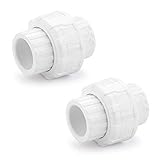 Hydroseal PVC Pipe Fitting, 0.75" Union Jetstream, Pack of 2 Pieces, Schedule 80, White, EPDM O-Ring