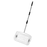 Oreilet Tennis Ball Picker Upper Roller, Stainless Steel Fruit Gatherer Rolling, Yard Picking Nut Collector Roller Garden Tool for Walnuts Chestnut Sweet Pecans Gum Balls (L)