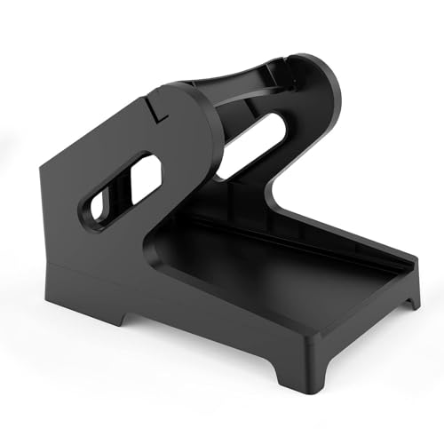 Image of SEZNIK Thermal Paper Roll Holder | Heavy-Duty Stand for Thermal Label Printers | Adjustable Width | Anti-Slip Base | Black Finish | Compatible with 4x6 & Other Roll Sizes