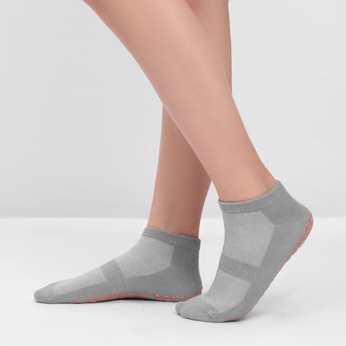 NOVAYARD 6 Pairs Non Slip Grip Socks Yoga Pilates Hospital Socks Sticky Grippers for Men Women4