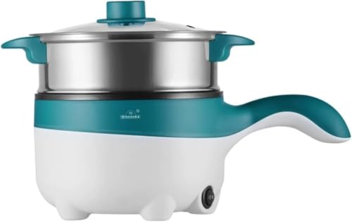 Oceanight温かい料理・蒸す・煮る多機能な車載用電気鍋 車載炊飯器電気フライパン2L車載多機能電気フライパン 24v/12V電気炒め、電気加熱、電気蒸し、煮込み、蒸し、茹でる炒める (12 Vセダン,ブルー) (24 Vトラック,グリーン)