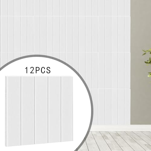 Generic 12 peças folha de telha papel parede adesivos criativo premium diy móveis painéis acústicos