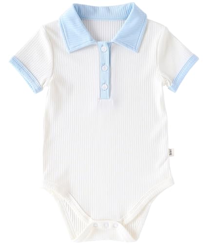 Enfants Chéris Polo Bodysuit Baby Boy Collared Short Sleeve Preppy Clothes 3-24 Months