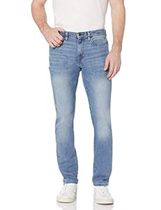 Jean Extensible Coupe Ajustée Homme, Délavé Clair