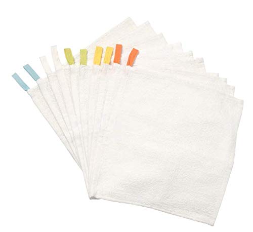 IKEA BOUTIQUE STORE KRAMA Washcloth (White, Size 30x30 cm/12x12) - Pack of 10 Piece