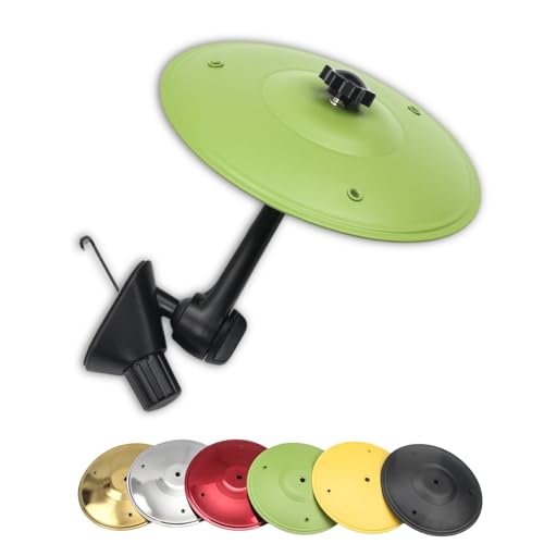 Ethbirsge Car Cymbal Air Vent Clip - Mini Drum Crash Cymbal for Dashboard, Create Rhythmic Fun on Road Trips & Traffic Jams, Easy Install Music Gadget for Drivers & Music Lovers,5.5inch-Green