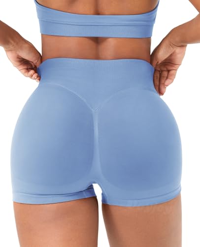 Image of VOYJOY Women Workout Impact Shorts 2.5 inch / 3.6 inch / 4.5 inch / 6 inch Scrunch Butt Booty | Tummy Control, High Waisted, Bike Short, Gentle Compression, for Women