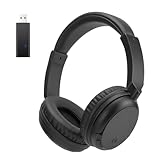 Ayaminolk Casque TV sans Fil pour Seniors et Adultes, Casque Supra auriculaire 2.4G et Bluetooth 5.3 avec Émetteur USB, 10 Heures d'Autonomie Latence Ultra Faible pour TV, PC et Appareils Audio