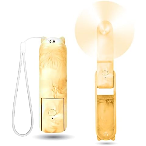 OHLGT Mini-Handventilator, 3 Geschwindigkeiten, wiederaufladbar, leise, Mini-Handventilator, 9-15 Betriebsstunden, tragbarer USB-kleiner Taschenventilator, Outdoor oder Innenbereich Cover