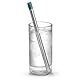 LifeStraw Sip – Wiederverwendbarer Strohhalm aus Edelstahl mit Etui, entfernt Mikroplastik, Bakterien und Parasiten für Reisen und den täglichen Gebrauch, Lagunenteal