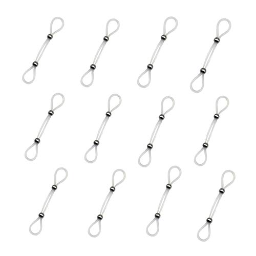 Adjustable Silicone Ring Bands At Both Ends Rubber Loop For Non Piercing Nipple Chain Body Jewelry-white,12pcs