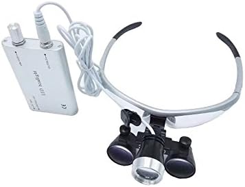 BoNew 3.5X Loupes with Clip On Type Head Lamp Kit with Light Silver Color Cloth Bag