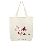 Canvas Tote Bag Thank You Tote Bag Have a Nice Day Tote Bag Reusable Grocery Bag Cute Travelling Bag...