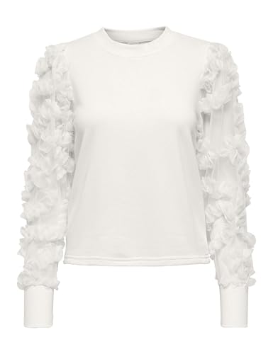 Upim, Felpa Con Inserti In Tulle Donna, Unisex, Bianco Gesso, Taglia: S
