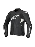 1 poche intérieure étanche Alpinestars Dusk Airflow Blouson en cuir de moto perforé, schwarz/weiß, 50