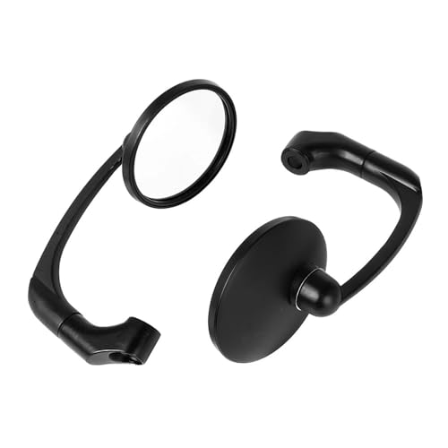 Rétroviseurs moto chrome 10mm ronds réglables pour guidon de scooter