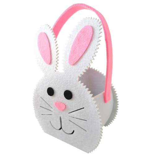 Cesta de fieltro para bolsas de decoración navideñas para niños y familias con accesorios de Pascua para dulces dulces