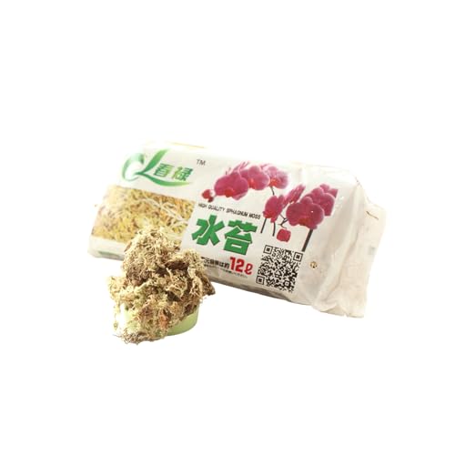 HohuzSruk Mousse pour en Pot, Mousse sèche de sphaigne,Mélange d’empotage séché pour orchidées Naturelles - Nutrition sans Sol 6L/12L pour Fournitures de Jardin, orchidée Phalaenopsis, Serre, Petits