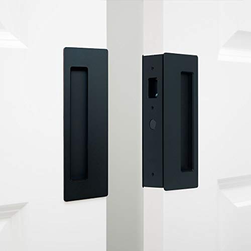 Juego de herrajes para puertas empotradas Cavilock CL400D-PA-34 con cierre magnético de paso, doble puerta, para espesor de puerta de 1-3/4 pulgadas miniatura 2