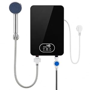 Mini Durchlauferhitzer Dusche 6000W 230V mit Duschkopf, 30–55°C Einstellbar