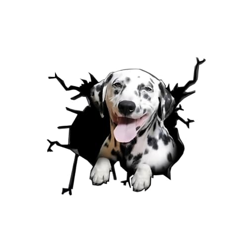 Autocollant de voiture dalmatien - Design à effet anti-rayures 3D - Imperméable - Réfléchissant - Pour fenêtre, pare-chocs, ordinateur portable,...