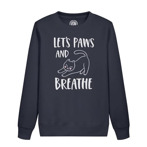 Sweatshirt enfant Let's Paws and Breathe chat animaux de compagnie pull à motif