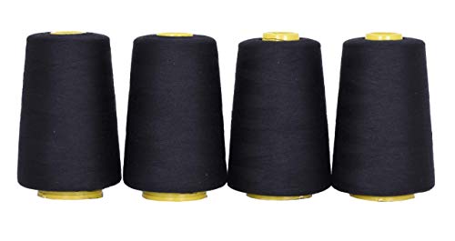 Mandala Crafts hilo de coser todo propósito de poliéster para máquina de coser overlock de 40S/2 paquete de 2 ítems miniatura 5