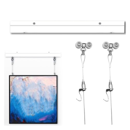 Rail de suspension robuste crochet et fil de fixation pour tableau - 2