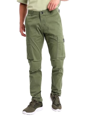 Image of Beyoung Cotton Lycra 6 Pocket Regular Fit Cargo Pants for Men | Cargo Trousers for Men