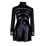 Wulachaka Kirishima Toka Cosplay Costume Full Set Halloween Cosplay Outfits Black Dress with Cosplay wig (Kirishima Toka No Wig, 3XL)