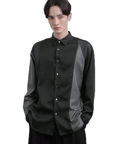 [ティーケー タケオキクチ] カジュアルシャツ ダイアゴナル切り替えシャツ C0185173 メンズ ブラック(519) 03(L)