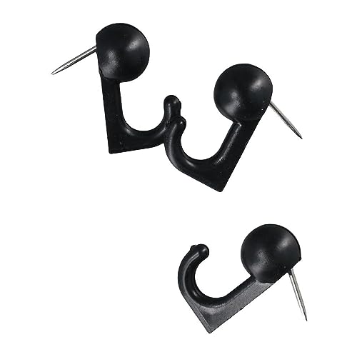 Image of 50 Pieces Metal Push Pin Hangers Pin Wall Hooks Picture Hanging Pin Picture Nails Frame Oil Painting Hooks on Wooden or Fabric Wall for Home Office