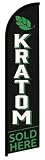 Kratom Sold Here Advertising 2.5'x11.5' Super-Knit Poly Windless Banner Flag