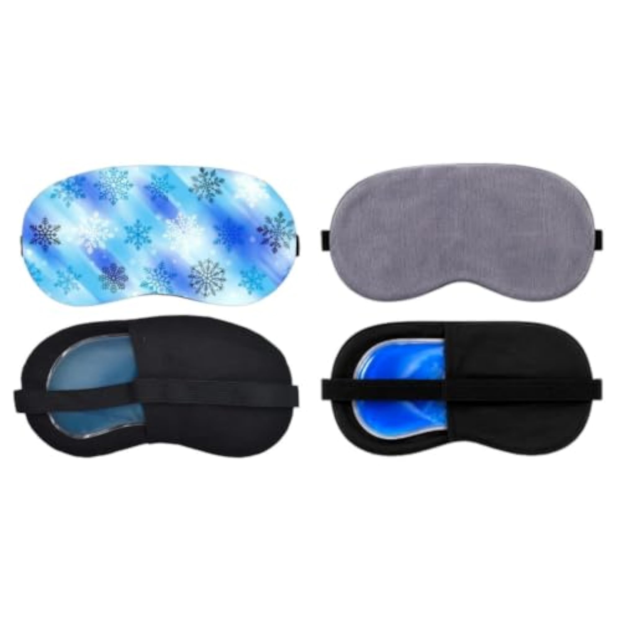 Sleep Eye Mask Pack of 2, Soft Blindfold for Travel