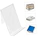 CONGARTENO Clear Acrylic Book Display Stand Thick Transparent Desktop Book Rack Organizer with Polished Edges for Office Bookstore and Home Use