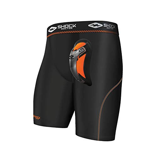 Ultra Pro Compression Shorts Supporter w/ Ultra Cup protector, Youth & Adult sizes, Black, XX-Large