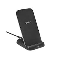 Amazon Basics Base di ricarica wireless certificata Qi da 10 W, per iPhone 16/15/14/13/12/11/X...