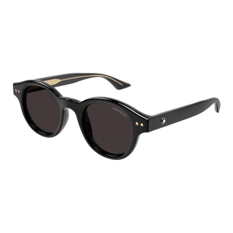 Montblanc MB0287S-001 48 okulary przeciwsłoneczne Man Recycled Ace okulary przeciwsłoneczne, sportowe, czarne (czarne), jeden rozmiar