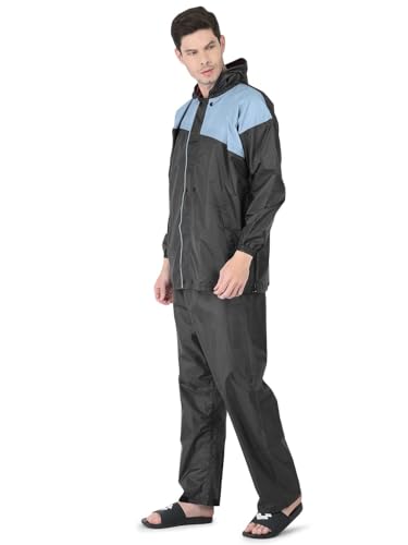 Image of Ranger Unisex 1 Set Rain Suit with Hooded Jacket & Trouser | TPU Coated Bike Riding Wear with Seam Sealed Protection