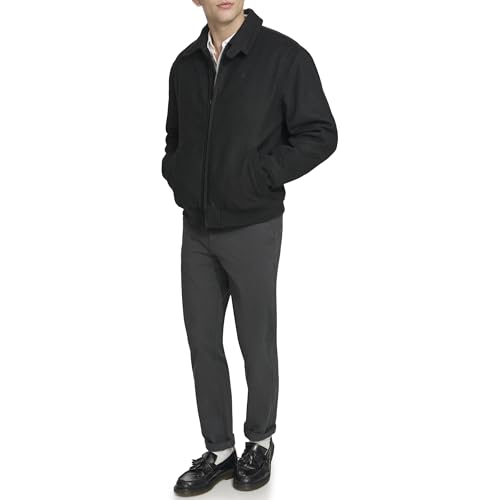 Dockers Men's Wool Blend Harrington Bomber, Black, Medium - image 6