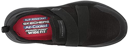 Skechers Women's Slip On Athletic Food Service Shoe, Black, 7.5 #TOP4