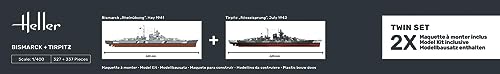 Heller Bismarck Tirpitz 1/400 kit complet pour éviter les oublis de colle - 5
