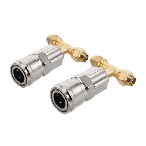 ULTECHNOVO 2 piezas Adaptador Válvula de Aire para Compresores y Camiones Válvula de Prueba de Fugas Repuesto de Nozzle para de Vehículos