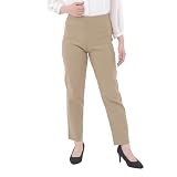 [ワンディーベル] ロング パンツ レギパン 裏起毛 美脚 ストレッチ オフィス あったか レディース (LL, ベージュ)