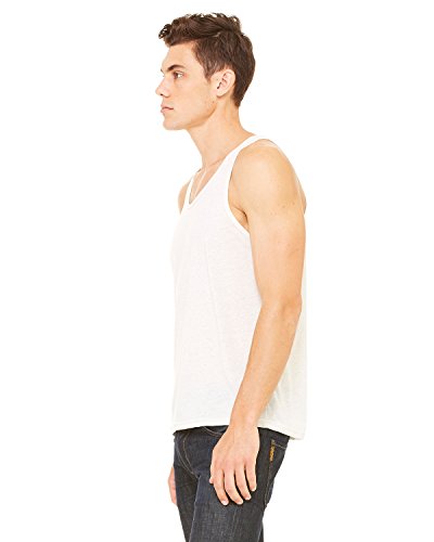 Bella + Canvas Unisex Jersey Tank, Large, Oatmeal Triblend #TOP2
