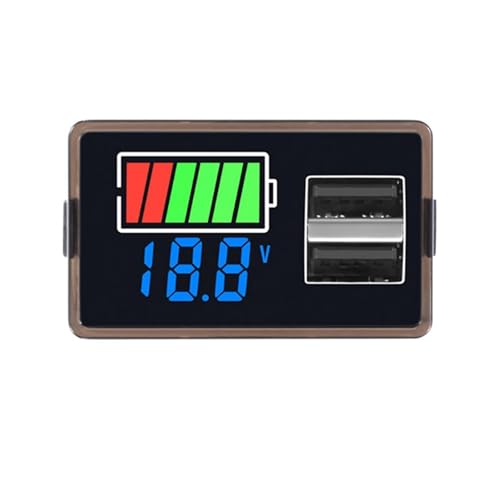 DC8-30V バッテリーテスターダブル USB 充電ポート LED スクリーンリアルタイム電圧車両キャンプ電動工具バッテリー容量モニター LED ディスプレイ