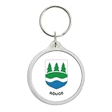 PORTE-CLÉS ROND. - BOUCLIER ARMONIAL ROUGE - ARMES DES MUNICIPALITÉS D'ESTONIE - ESTONIE